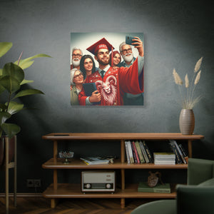 Custom Graduation Canvas Print, Family Portrait Wall Art, Celebrate Achievements, Perfect Gift for Graduates, Aries Zodiac Decor