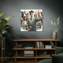 Load image into Gallery viewer, Graduation Canvas Print, Gift for Grads, Wall Art for Celebrations, Proud Graduate Decor, Customizable Artwork
