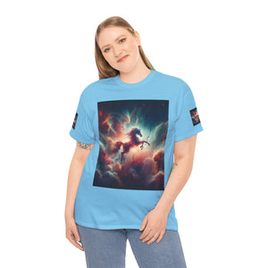 Sagittarius Galactic Unicorn Tee - Unisex Cotton T-Shirt for Cosmic Lovers, Fantasy Fans, Trendy Apparel, Astral War Merch, Gift for All Occasions