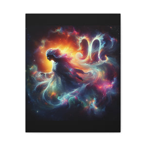 Galactic Zodiac Virgo Canvas Art, Astrology Decor, Horoscope Wall Art, Cosmic Home Decor, Celestial Gift for Space Lovers
