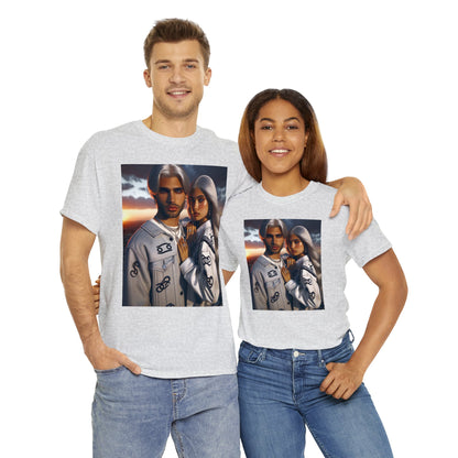 Unisex Cancer Couple (2) Heavy Cotton Tee