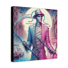 Load image into Gallery viewer, Canvas Print - Halloween Libra Mummy Astrology Design
