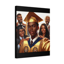 Load image into Gallery viewer, Graduation Celebration Canvas Print, Wall Art for Graduates, Custom Home Decor, Graduation Gift, College Hero Portrait, Family Love Display
