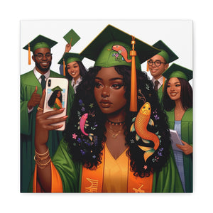 Graduation Celebration Canvas Print, Modern Art for Graduates, Unique Gift for Student, Home Decor, Thoughtful Graduation Gift