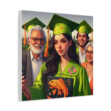 Load image into Gallery viewer, Graduation Canvas Print, Personalized Gift, Wall Art for Graduate, Celebration Decor, Matriculation Memory
