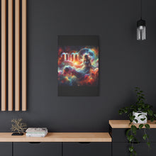 Load image into Gallery viewer, Cosmic Virgo Wall Art, Zodiac Decor, Astrology Canvas Print, Horoscope Gift, Spiritual Home Decor, Celestial Artwork
