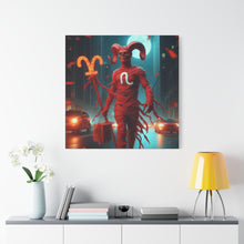 Load image into Gallery viewer, Canvas Wall Art, Aries Decor, Zodiac Gift, Home Wall Decor, Astrological Artwork
