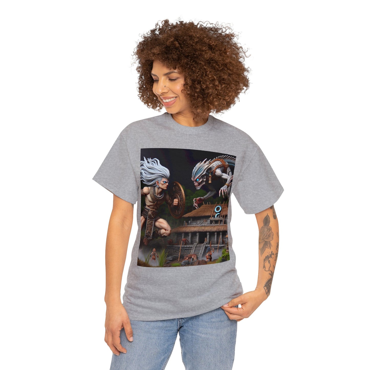 Cancer Aztec (4) Unisex Heavy Cotton Tee