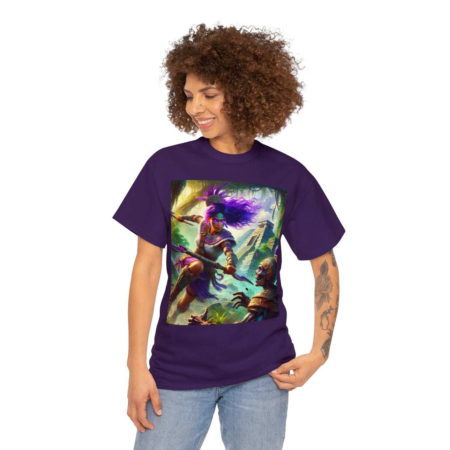 Sagittarius Aztec (F3) Unisex Heavy Cotton Tee