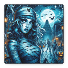Load image into Gallery viewer, Mystical Mummy Canvas Art | Gothic Home Decor, Halloween Wall Art, Witchy Gift, Unique Art Print, Spooky Vibes, Mummy Themed Decor
