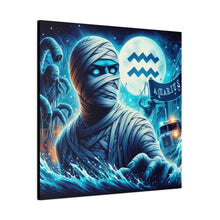 Load image into Gallery viewer, Mummy-Themed Canvas Art, Perfect for Halloween and Spooky Decor, Unique Home Wall Art, Great Gift for Horror Lovers, Halloween Decor
