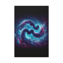 Load image into Gallery viewer, Galactic Aquarius Canvas Art Print, Cosmic Wall Decor, Nebula Artwork, Home Office Decor, Space Themed Gift
