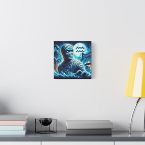 Mummy-Themed Canvas Art, Perfect for Halloween and Spooky Decor, Unique Home Wall Art, Great Gift for Horror Lovers, Halloween Decor