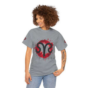 Bold Graphic Aries T-Shirt, Unisex Tee for Astrology Lovers, Unique Gift for Birthdays, Casual Wear, Statement Piece