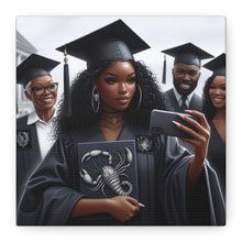 Load image into Gallery viewer, Graduation Canvas Art, Personalized Graduate Gift, Wall Decor, Black Girl Graduation, College Graduate, Inspirational Home Decor
