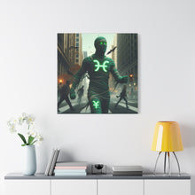 Load image into Gallery viewer, Glow-in-the-Dark Pisces Canvas Art, Zodiac Decor, Astrology Wall Art, Gift for Him/Her, Unique Home Decor, Mystic Vibe
