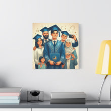 Load image into Gallery viewer, Graduation Celebration Stretched Canvas, Custom Wall Art, Gift for Graduates, Family Home Decor, Art for Special Occasions
