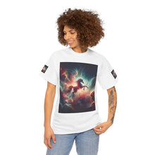 Load image into Gallery viewer, Sagittarius Galactic Unicorn Tee - Unisex Cotton T-Shirt for Cosmic Lovers, Fantasy Fans, Trendy Apparel, Astral War Merch, Gift for All Occasions
