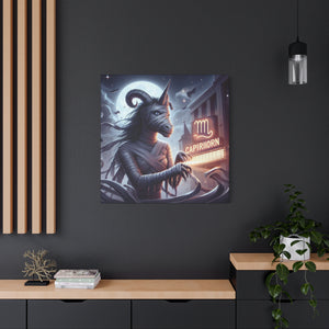 Canvas Print - Halloween Capricorn Astrology Mummy