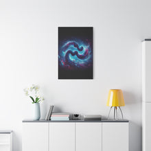 Load image into Gallery viewer, Galactic Aquarius Canvas Art Print, Cosmic Wall Decor, Nebula Artwork, Home Office Decor, Space Themed Gift
