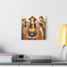 Load image into Gallery viewer, Graduation Canvas Print, Personalized Gift, Graduation Decor, Student Artwork, Wall Art for Celebrations
