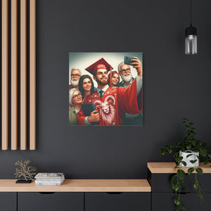 Custom Graduation Canvas Print, Family Portrait Wall Art, Celebrate Achievements, Perfect Gift for Graduates, Aries Zodiac Decor