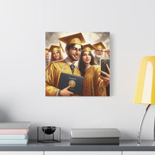 Load image into Gallery viewer, Graduation Celebration Canvas Wall Art, Perfect Gift for Graduates, Home Decor, Graduation Party Decor, Unique Graduation Memory

