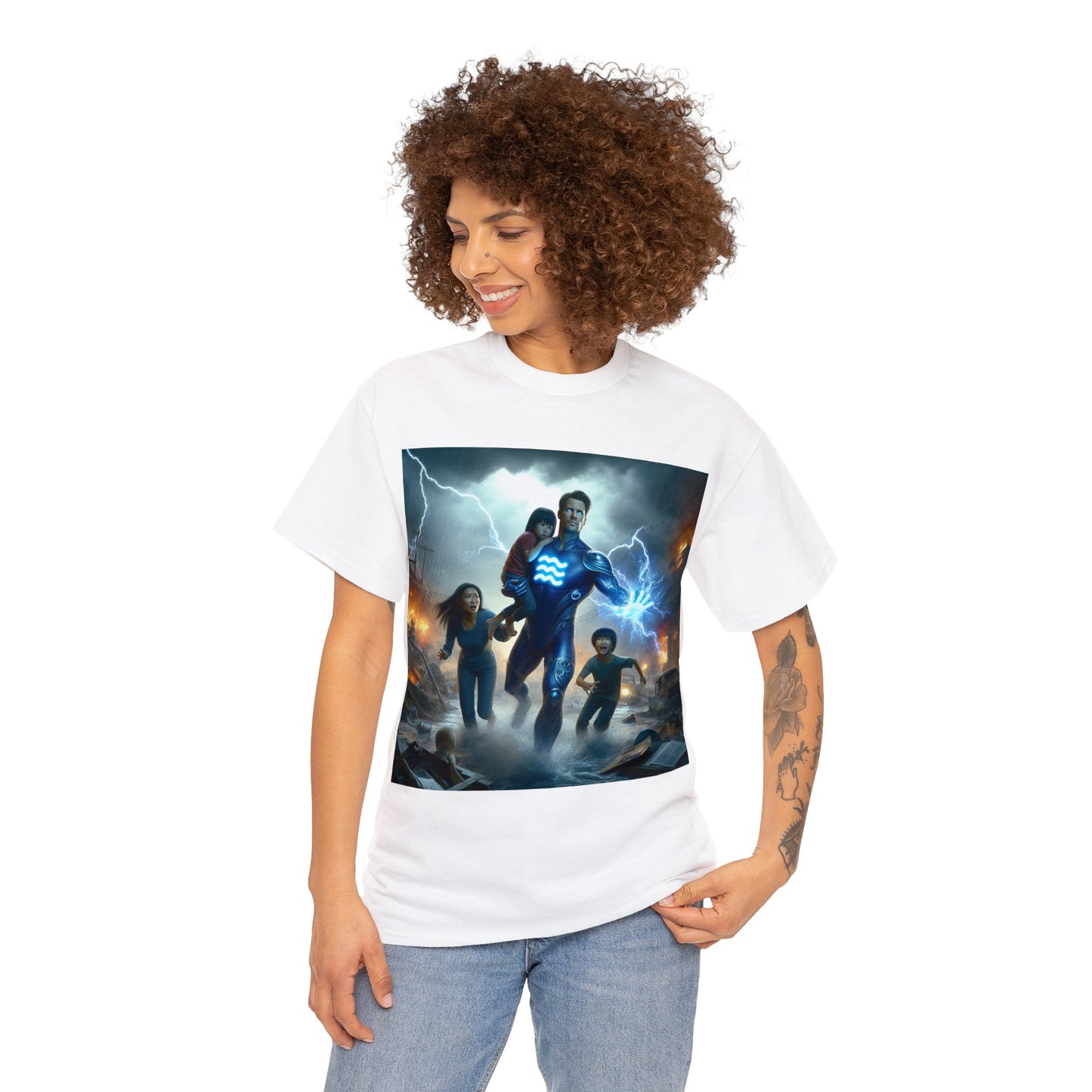 Aquarius Father's Day (4) Unisex Heavy Cotton Tee