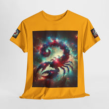 Load image into Gallery viewer, Cosmic Scorpion Tee | Unisex Heavy Cotton Tee | Astrowar Graphic Tees | Space Lover Apparel | Unique Astrology Shirt | Gift for Star [...]
