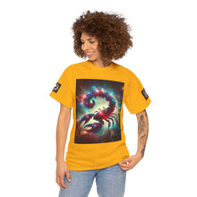 Load image into Gallery viewer, Cosmic Scorpion Tee | Unisex Heavy Cotton Tee | Astrowar Graphic Tees | Space Lover Apparel | Unique Astrology Shirt | Gift for Star [...]
