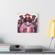Load image into Gallery viewer, Graduation Wall Art Print, Personalized Canvas, Unique Gift for Grads, Academic Celebration Decor, Student Artwork, Matte Canvas
