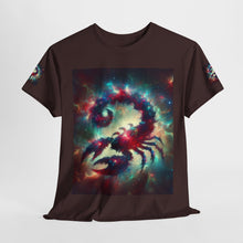 Load image into Gallery viewer, Cosmic Scorpion Tee | Unisex Heavy Cotton Tee | Astrowar Graphic Tees | Space Lover Apparel | Unique Astrology Shirt | Gift for Star [...]
