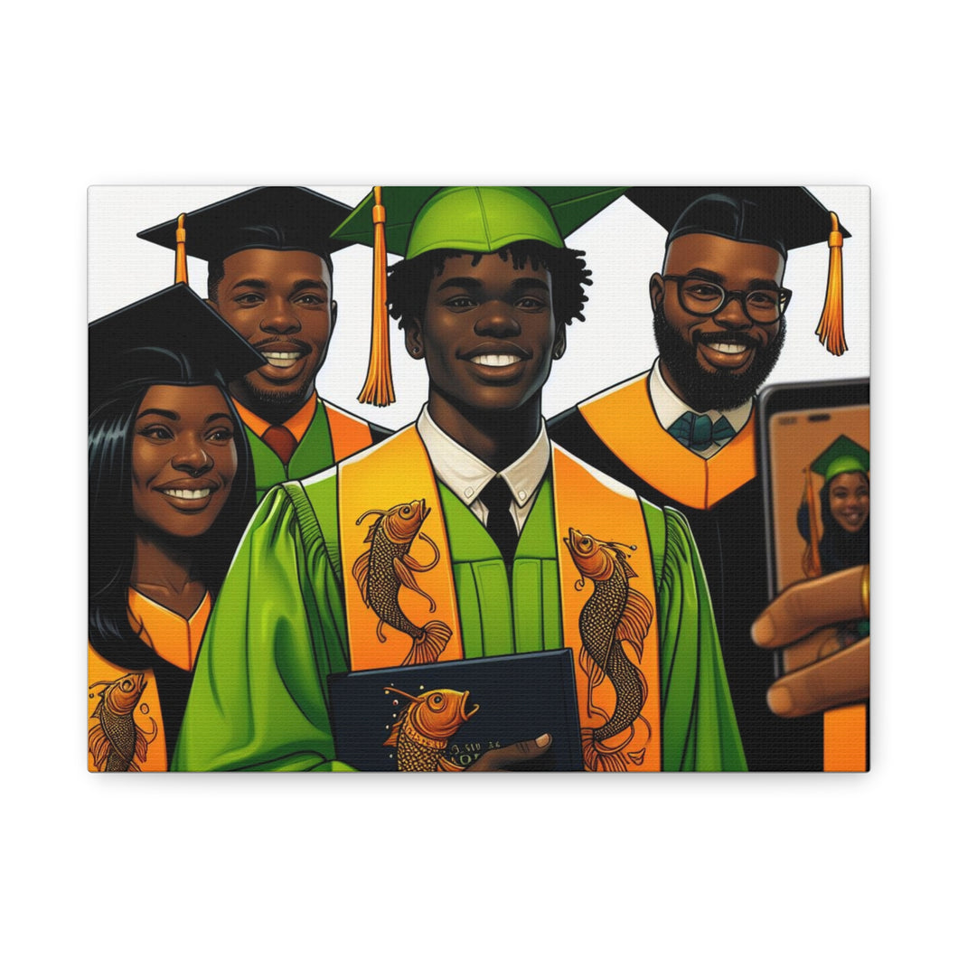 Graduation Canvas Print, Celebratory Artwork for Graduates, Stylish Home Decor, Gift for Graduates, Unique Wall Art