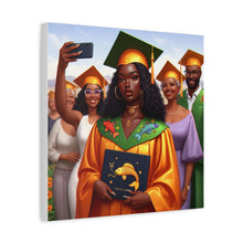 Load image into Gallery viewer, Graduation Canvas Art, Celebratory Wall Decor, College Graduation Gift, Personalized Room Decoration, Unique Art for Graduates
