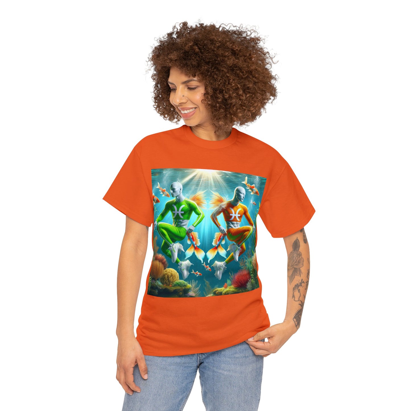 Team Pisces (4) Unisex Heavy Cotton Tee