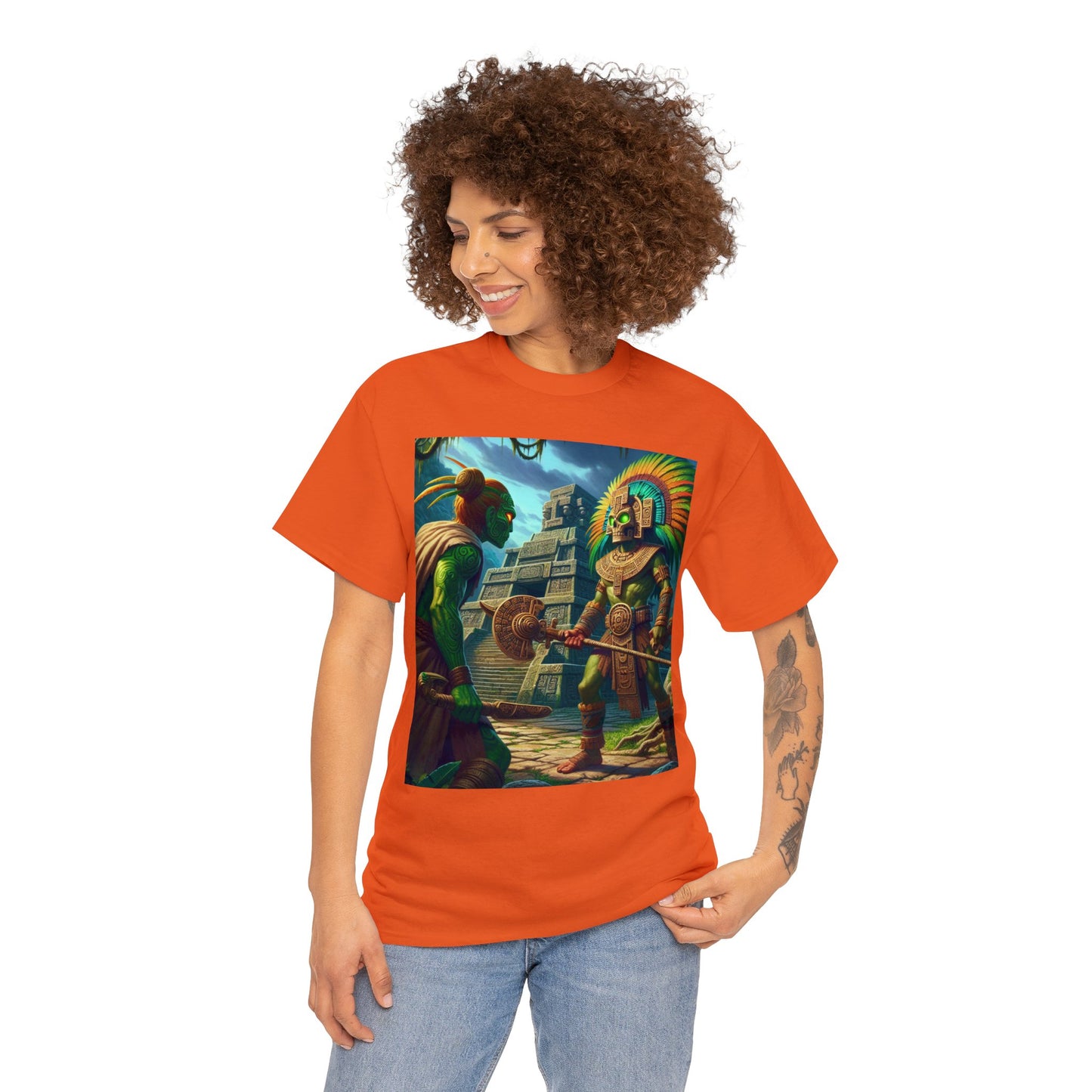 Pisces Aztec (2) Unisex Heavy Cotton Tee