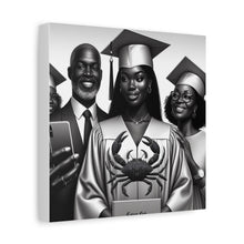 Load image into Gallery viewer, Graduation Family Canvas Art, Graduation Gift, Wall Decor, Education Celebration, Black History Month, Motivational Art
