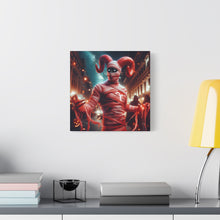 Load image into Gallery viewer, Halloween Themed Canvas Art, Spooky Decor, Unique Wall Hanging, Haunted House Artwork, Gift for Halloween Lovers, Fright Night Decor
