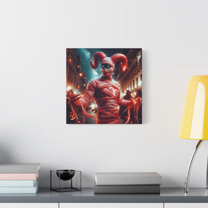 Halloween Themed Canvas Art, Spooky Decor, Unique Wall Hanging, Haunted House Artwork, Gift for Halloween Lovers, Fright Night Decor