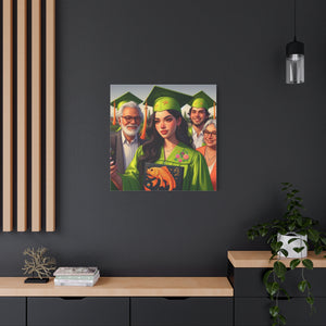 Graduation Canvas Print, Personalized Gift, Wall Art for Graduate, Celebration Decor, Matriculation Memory