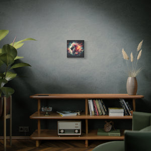 Cosmic Lion Canvas Wall Art, Abstract Lion Decor, Celestial Prints, Space Animal Artwork, Dreamy Home Decor
