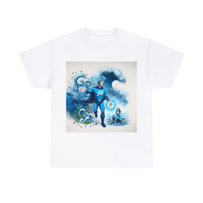 Aquarius Father's Day (1) Unisex Heavy Cotton Tee