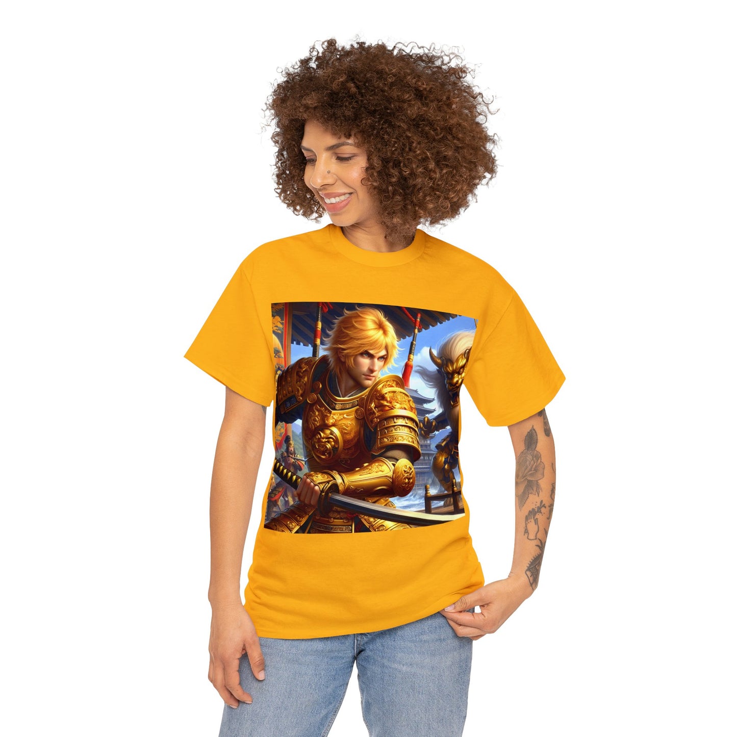 Samurai Leo (4) Unisex Heavy Cotton Tee