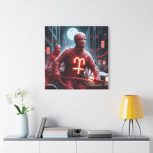 Load image into Gallery viewer, Retro Horror Art Canvas Print, Mummy Wall Art, Spooky Home Decor, Halloween Gift, Dark Aesthetic
