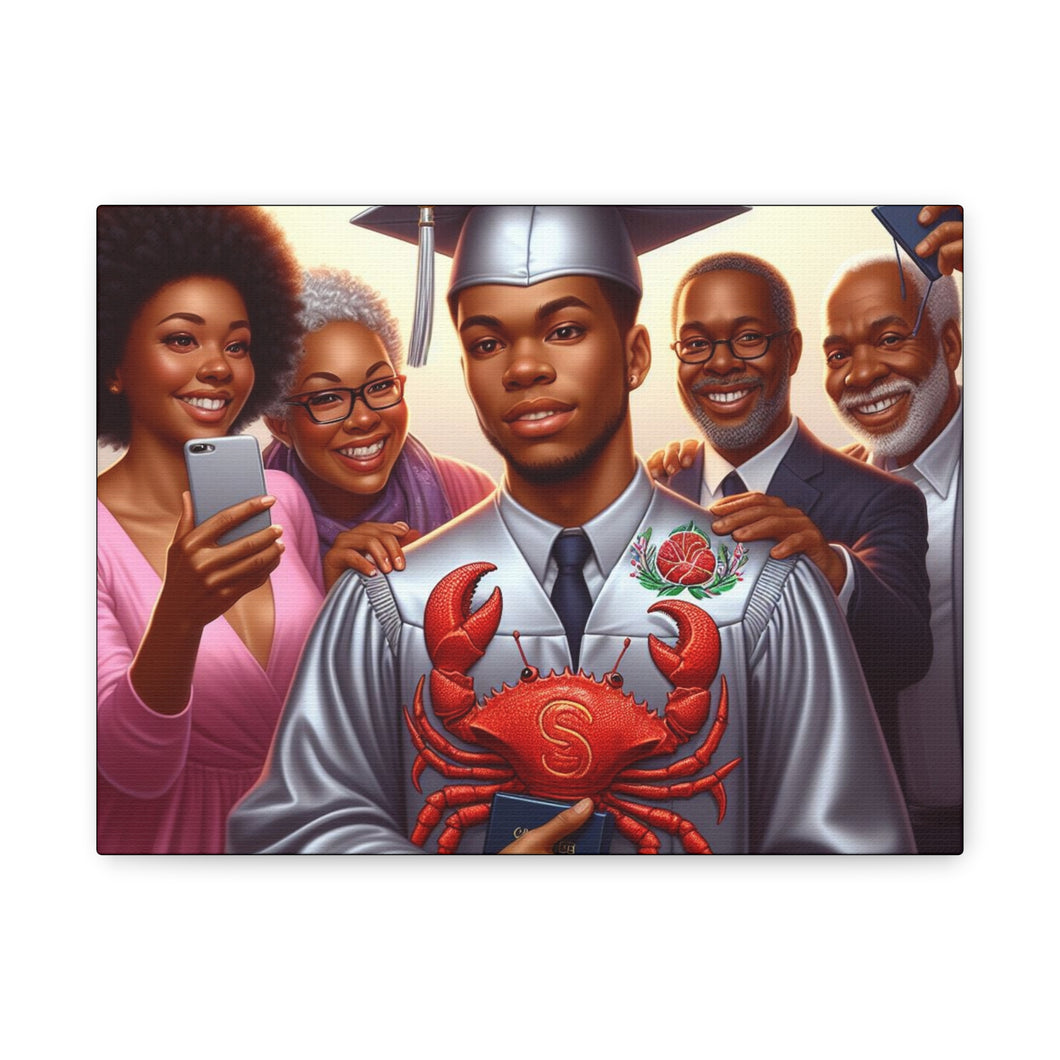 Graduation Celebration Canvas Art, Family Portrait, Graduation Gift, Wall Decor, Home Decoration, College Graduation