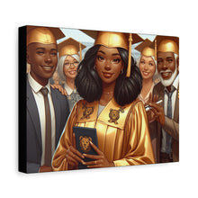 Load image into Gallery viewer, Graduation Canvas Print, Celebration Wall Art, Graduation Gift, Inspired Decor, Educational Achievement, Customizable Artwork
