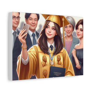Graduation Canvas Art, Personalized Gift, Wall Decor, Student Art, Custom Framed Print, Graduation Celebration Decor