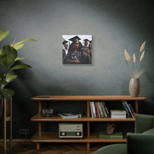 Load image into Gallery viewer, Graduation Canvas Art, Personalized Graduate Gift, Wall Decor, Black Girl Graduation, College Graduate, Inspirational Home Decor
