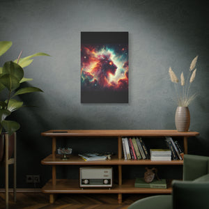 Cosmic Lion Canvas Art, Galaxy Decoration, Home Decor, Inspirational Wall Art, Gift for Lion Lovers, Space Art Print