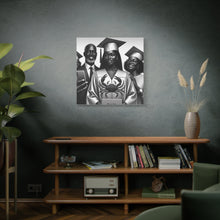 Load image into Gallery viewer, Graduation Family Canvas Art, Graduation Gift, Wall Decor, Education Celebration, Black History Month, Motivational Art
